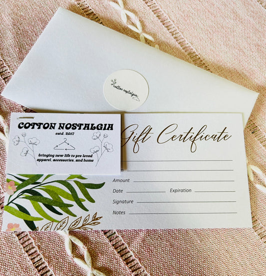 Gift Certificate